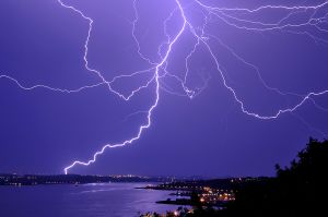 A spectacular lightning display over Quebec.  Source: JP Marquis
