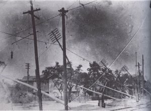 Wind damage from the 1915 hurricane was severe. 