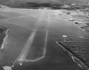 Moissant Airport was underwater after the 1947 hurricane.  Source: US Army Corps of Engineers