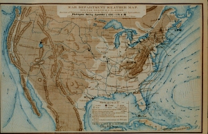 The US Weather Bureau, the precursor to the National Weather Service, was founded in 1870 and began regularly producing weather maps, which debuted in the 1860's. They were part of the wave of scientific innovations in the field of meteorology that took place in the latter half of the 19th Century. Credit: NWS